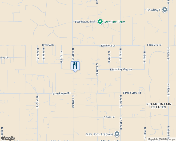 map of restaurants, bars, coffee shops, grocery stores, and more near 29312 North 146th Street in Scottsdale
