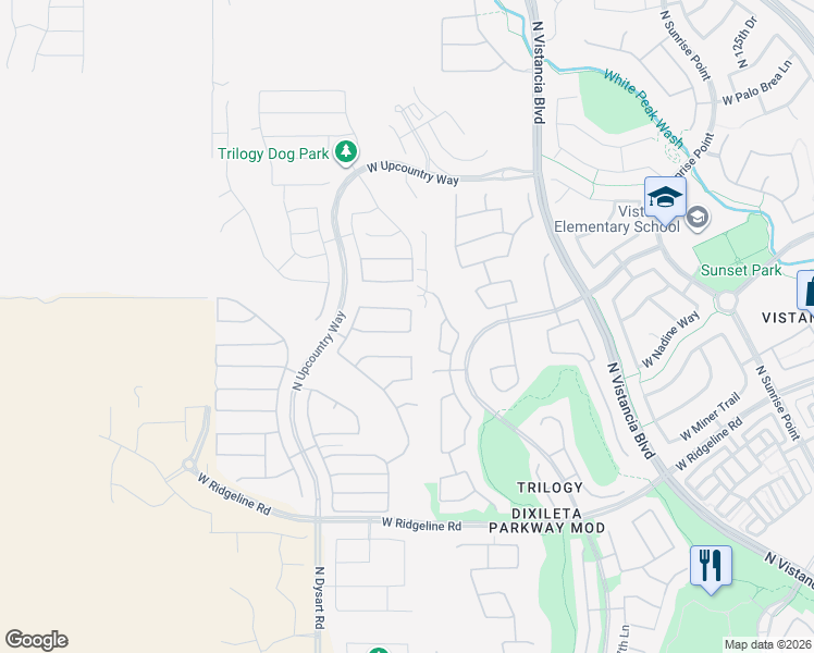 map of restaurants, bars, coffee shops, grocery stores, and more near 13162 West Nadine Way in Peoria