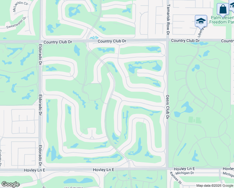 map of restaurants, bars, coffee shops, grocery stores, and more near 620 Hawk Hill Trail in Palm Desert