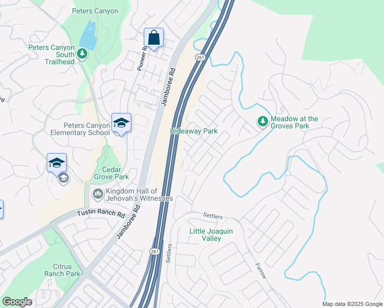 map of restaurants, bars, coffee shops, grocery stores, and more near 77 English Saddle in Irvine