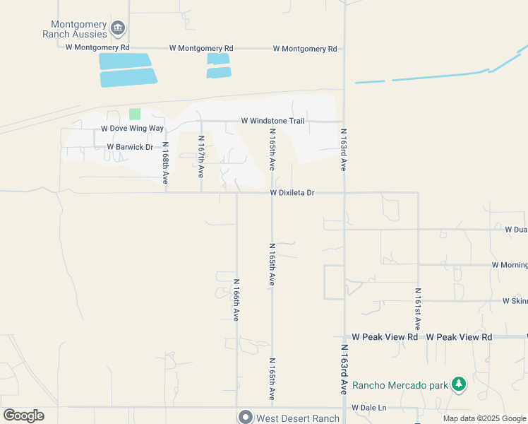 map of restaurants, bars, coffee shops, grocery stores, and more near 29630 North 165th Avenue in Surprise