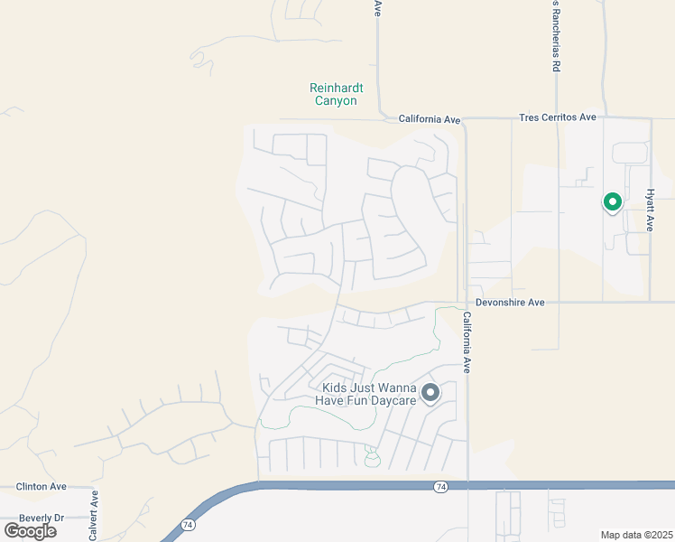 map of restaurants, bars, coffee shops, grocery stores, and more near 368 Bjorn Court in Hemet