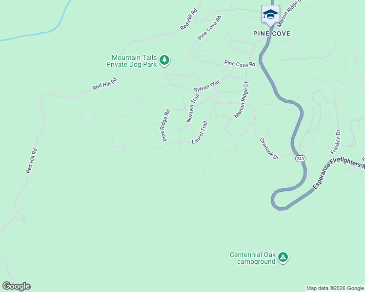 map of restaurants, bars, coffee shops, grocery stores, and more near 52614 Laurel Trail in Idyllwild-Pine Cove