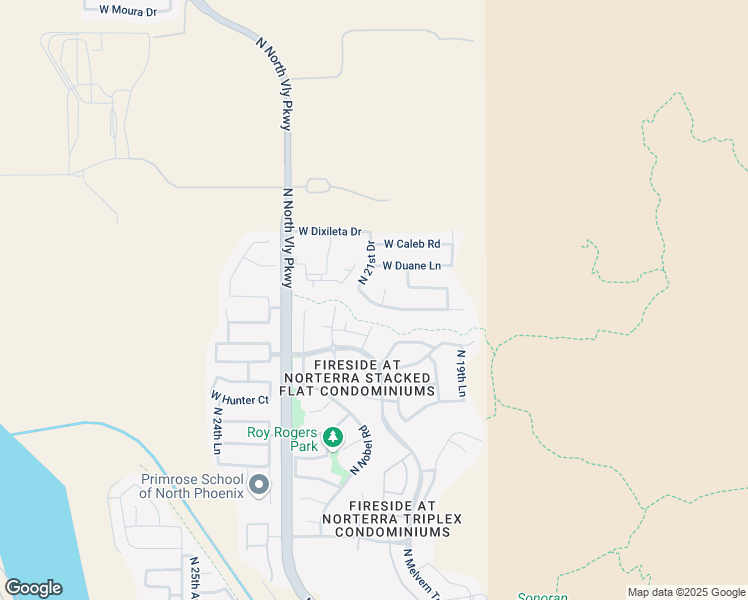 map of restaurants, bars, coffee shops, grocery stores, and more near 29518 North 21st Avenue in Phoenix