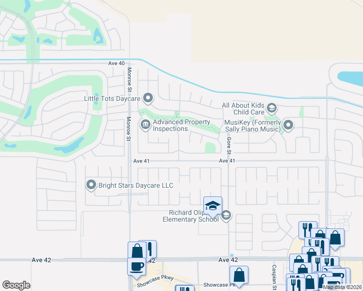 map of restaurants, bars, coffee shops, grocery stores, and more near 40844 Piazza del Paradiso in Indio