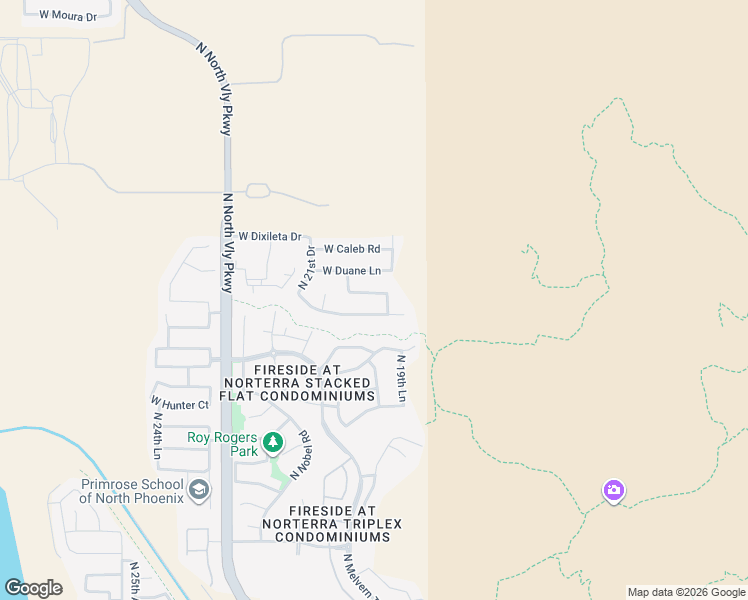 map of restaurants, bars, coffee shops, grocery stores, and more near 2012 West Nadine Way in Phoenix