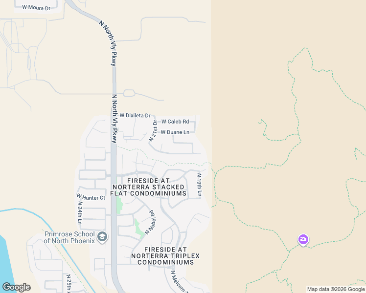 map of restaurants, bars, coffee shops, grocery stores, and more near 2012 West Nadine Way in Phoenix