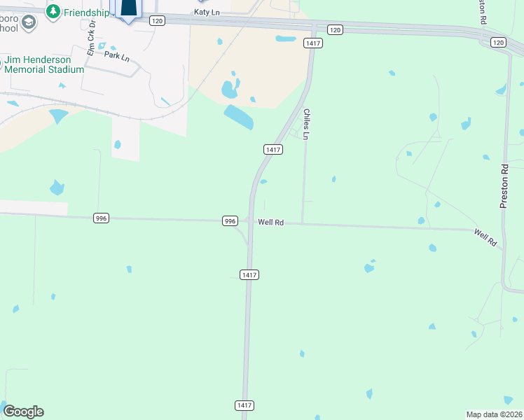 map of restaurants, bars, coffee shops, grocery stores, and more near 33 Well Road in Denison