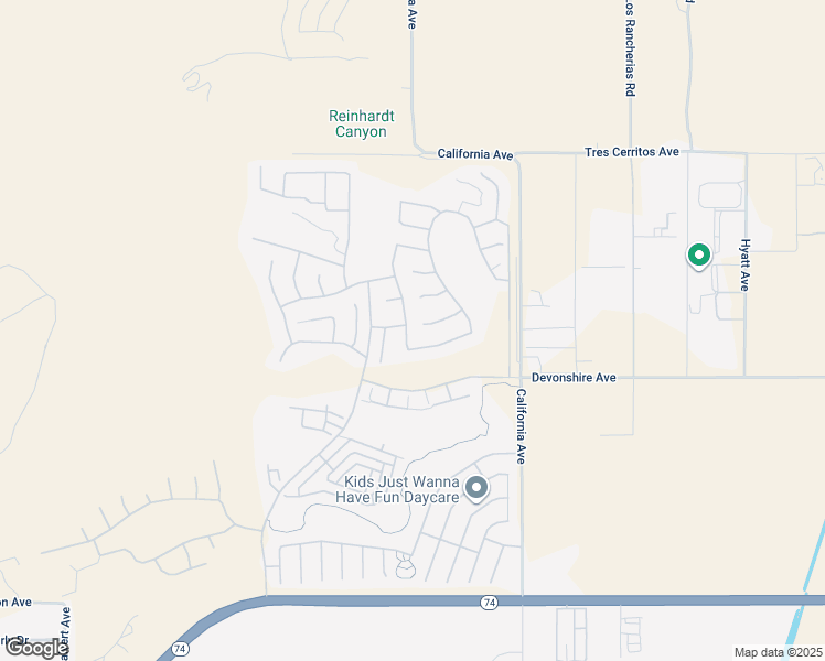 map of restaurants, bars, coffee shops, grocery stores, and more near 382 Casper Drive in Hemet