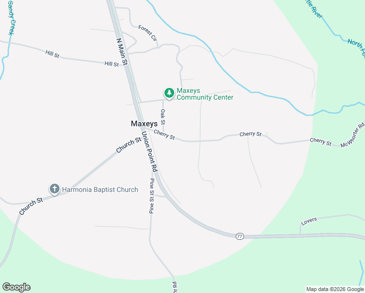 map of restaurants, bars, coffee shops, grocery stores, and more near 179 Cherry Street in Stephens