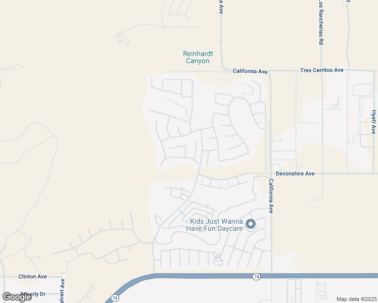 map of restaurants, bars, coffee shops, grocery stores, and more near 390 Cabrera Drive in Hemet