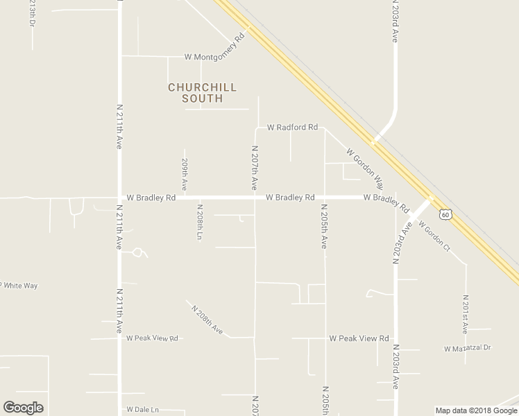 map of restaurants, bars, coffee shops, grocery stores, and more near 20665 West Bradley Road in Wittmann