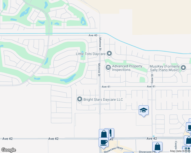 map of restaurants, bars, coffee shops, grocery stores, and more near 40799 Calle Los Osos in Indio