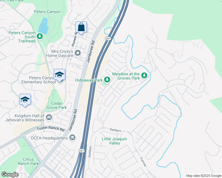 map of restaurants, bars, coffee shops, grocery stores, and more near 64 English Saddle in Irvine