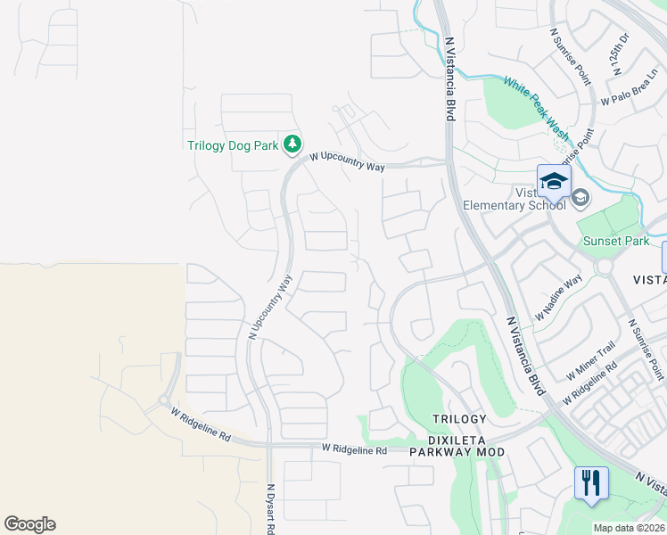 map of restaurants, bars, coffee shops, grocery stores, and more near 13162 West Caleb Road in Peoria