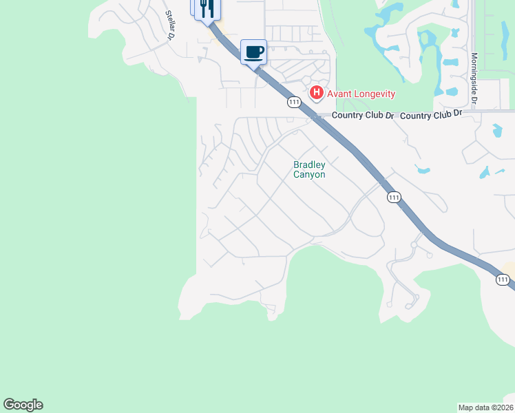 map of restaurants, bars, coffee shops, grocery stores, and more near 40941 Tonopah Road in Rancho Mirage