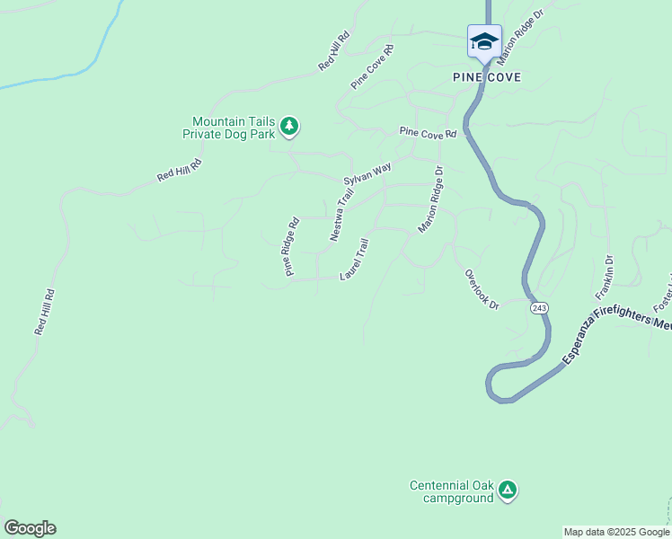 map of restaurants, bars, coffee shops, grocery stores, and more near 52614 Laurel Trail in Idyllwild-Pine Cove