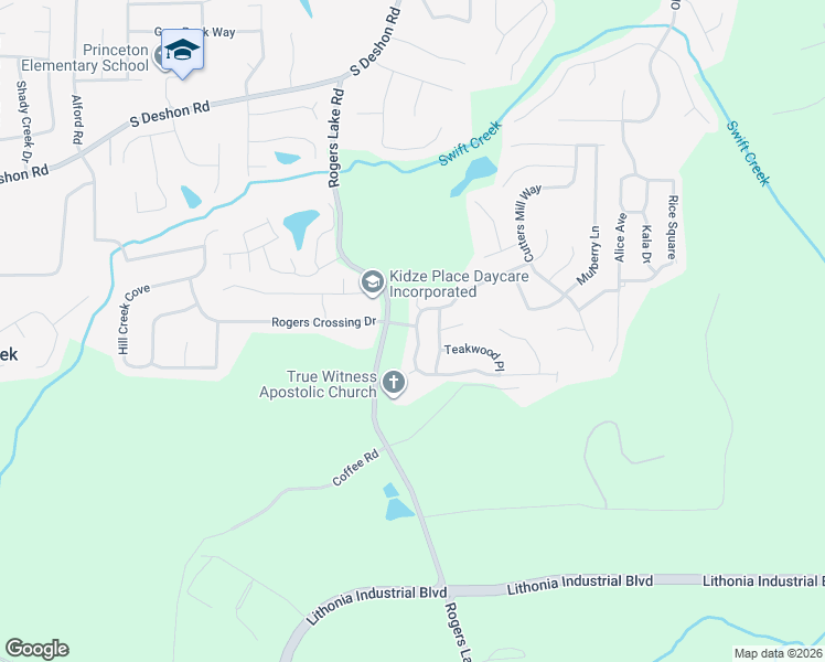 map of restaurants, bars, coffee shops, grocery stores, and more near 1959 Millwood Pass in Lithonia