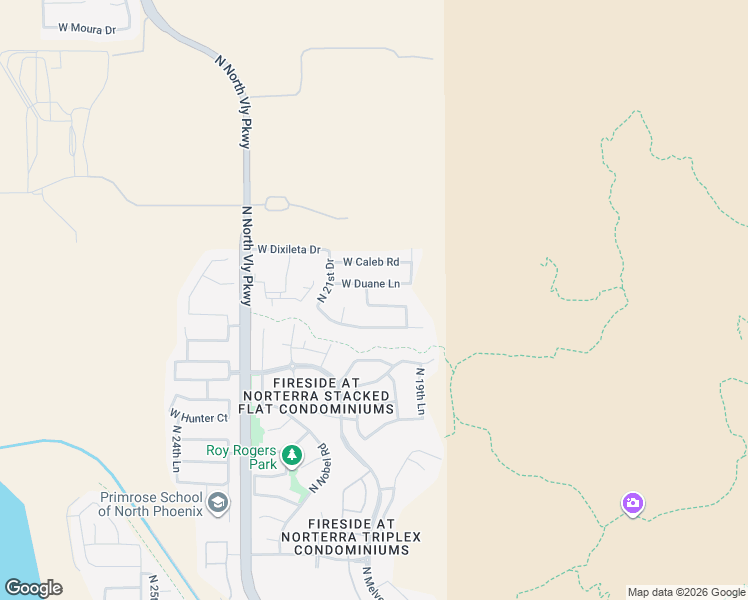map of restaurants, bars, coffee shops, grocery stores, and more near 2020 West Nadine Way in Phoenix