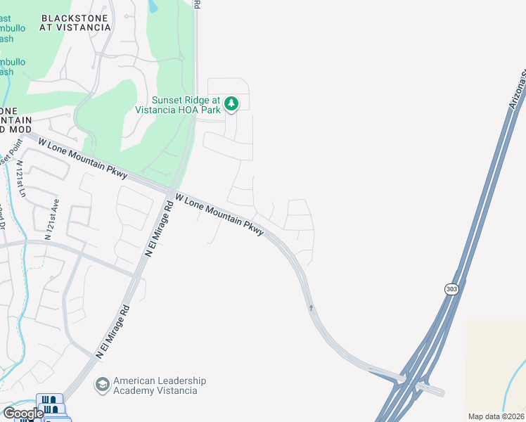 map of restaurants, bars, coffee shops, grocery stores, and more near 29099 North Sorrento Drive in Peoria