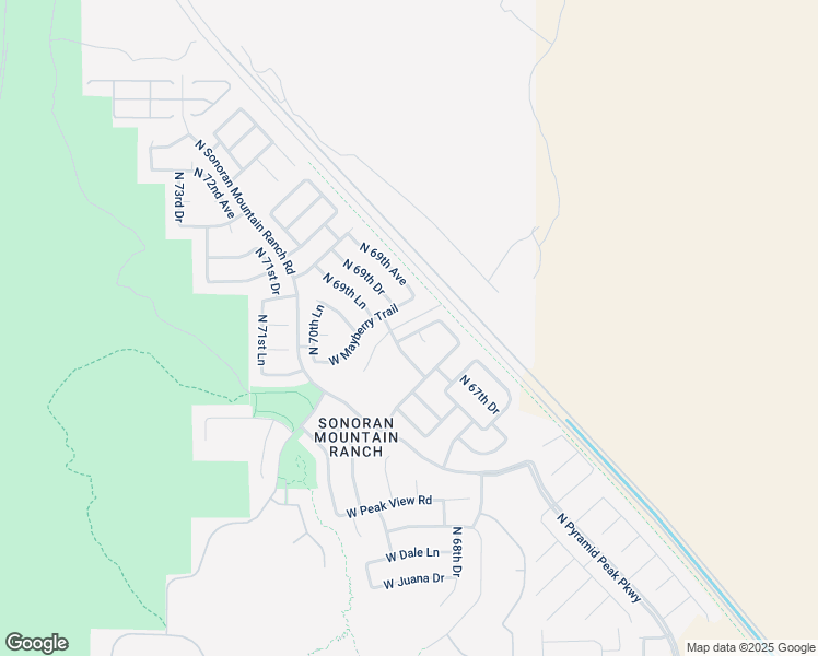 map of restaurants, bars, coffee shops, grocery stores, and more near 6826 West Nadine Way in Peoria