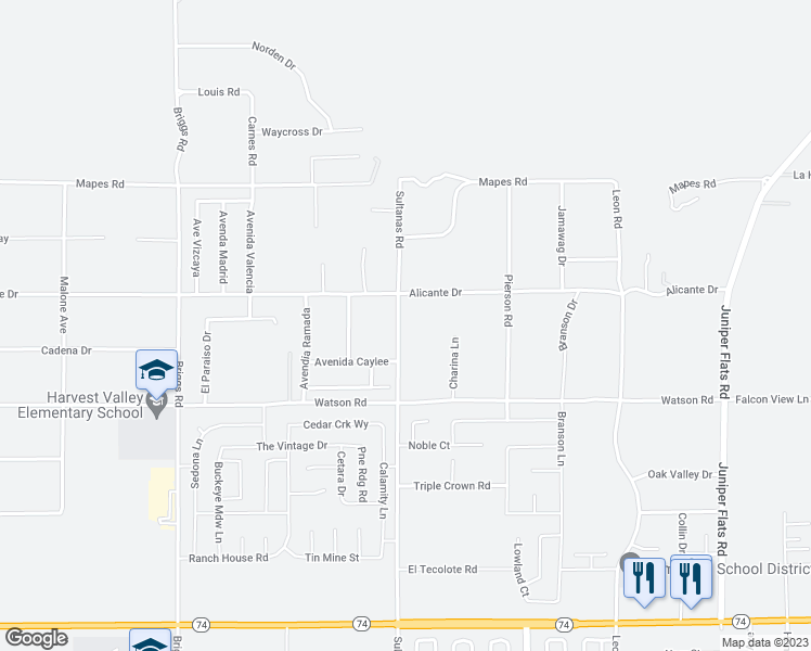 map of restaurants, bars, coffee shops, grocery stores, and more near 25310 Sultanas Road in Homeland