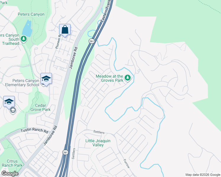 map of restaurants, bars, coffee shops, grocery stores, and more near 52 Pedigree in Irvine