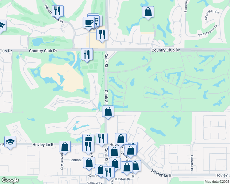 map of restaurants, bars, coffee shops, grocery stores, and more near 79 Laredo Lane in Palm Desert