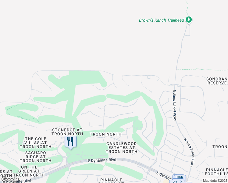 map of restaurants, bars, coffee shops, grocery stores, and more near 29534 North 105th Way in Scottsdale