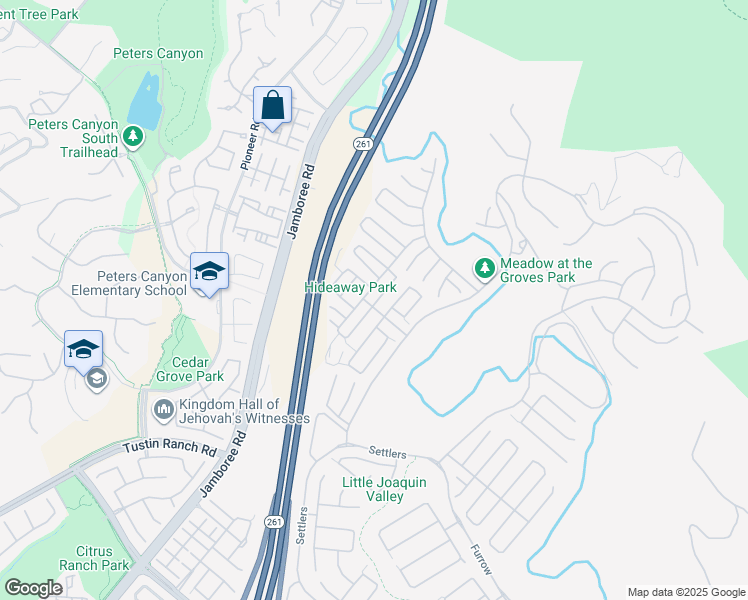 map of restaurants, bars, coffee shops, grocery stores, and more near 61 English Saddle in Irvine