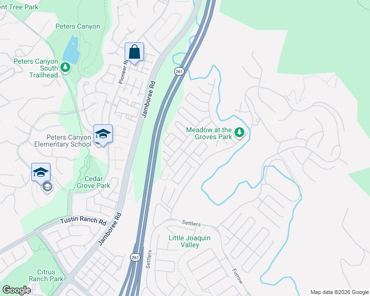 map of restaurants, bars, coffee shops, grocery stores, and more near 64 Granite Knoll in Irvine