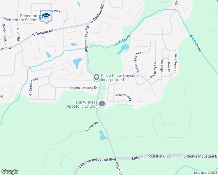 map of restaurants, bars, coffee shops, grocery stores, and more near 1510 Cutters Mill Drive in Lithonia