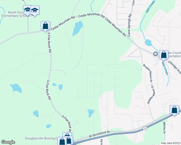 map of restaurants, bars, coffee shops, grocery stores, and more near in Douglasville