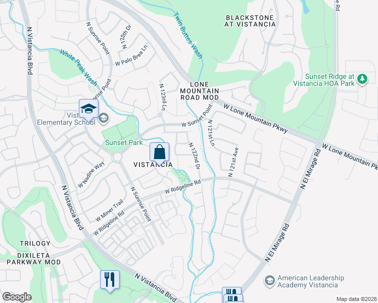 map of restaurants, bars, coffee shops, grocery stores, and more near 12262 West Ashby Drive in Peoria