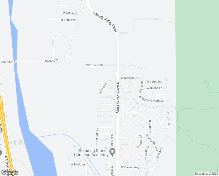 map of restaurants, bars, coffee shops, grocery stores, and more near 2307 West Duane Lane in Phoenix