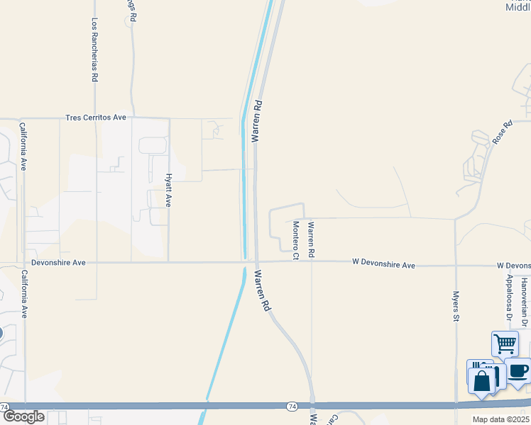 map of restaurants, bars, coffee shops, grocery stores, and more near 431 Cantata Avenue in Hemet