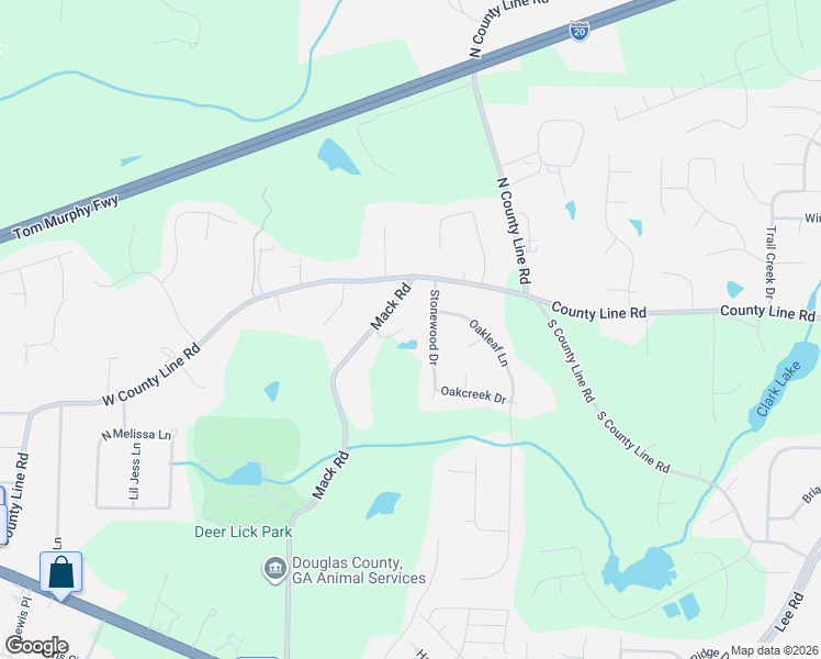 map of restaurants, bars, coffee shops, grocery stores, and more near 1931 Stonewood Drive in Lithia Springs