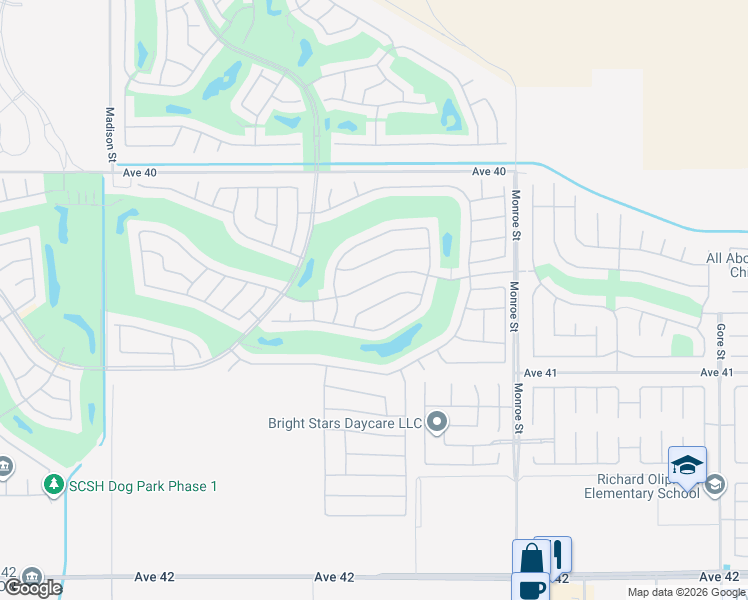 map of restaurants, bars, coffee shops, grocery stores, and more near 81658 Camino Fuerte in Indio