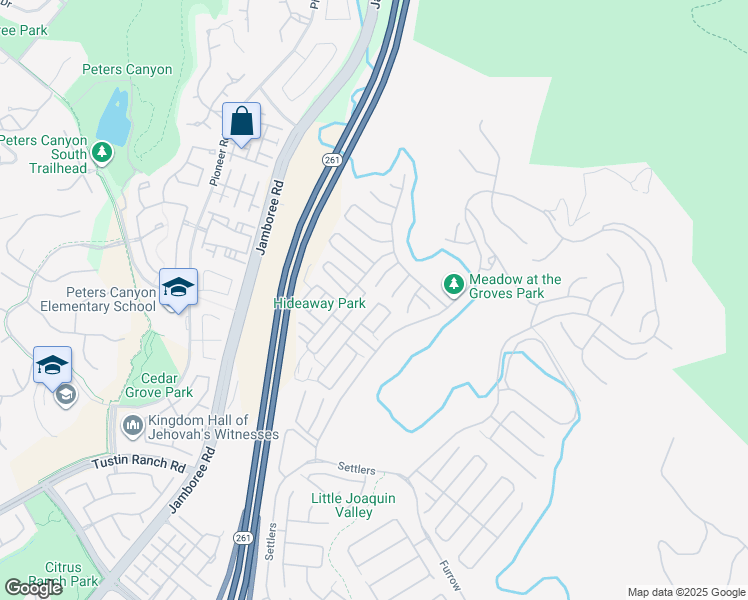 map of restaurants, bars, coffee shops, grocery stores, and more near 51 Rockinghorse in Irvine