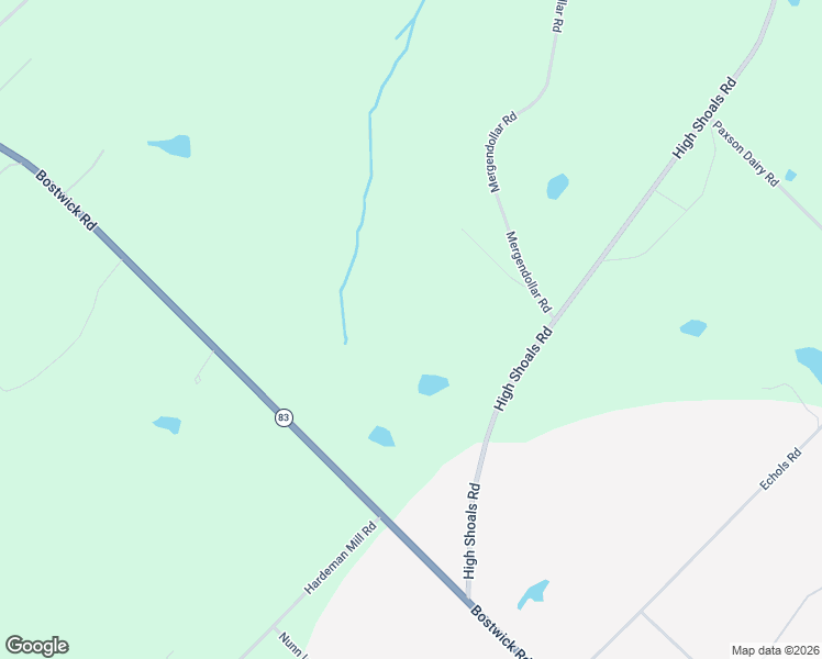 map of restaurants, bars, coffee shops, grocery stores, and more near 1170B High Shoals Road in Bishop