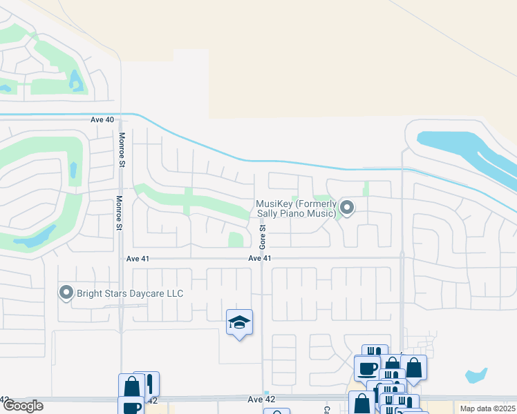 map of restaurants, bars, coffee shops, grocery stores, and more near 40632 Firenze Court in Indio