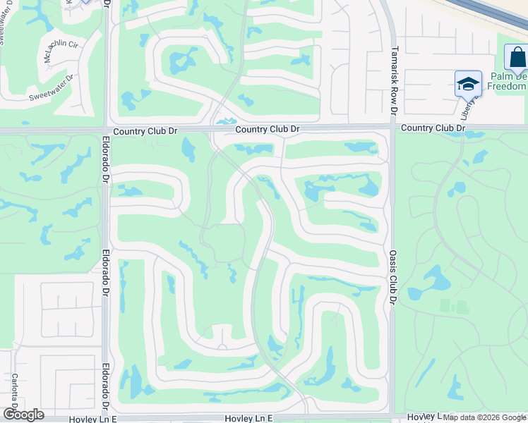 map of restaurants, bars, coffee shops, grocery stores, and more near 291 Indian Ridge Drive in Palm Desert
