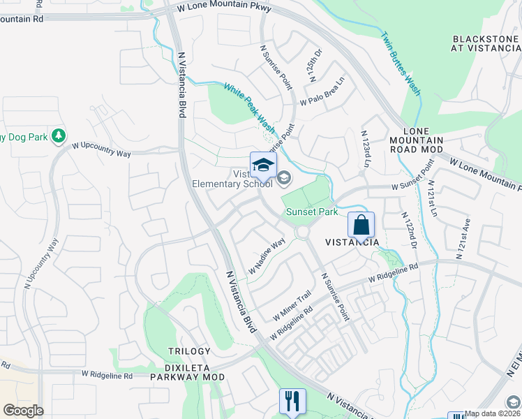map of restaurants, bars, coffee shops, grocery stores, and more near 12602 West Ashby Drive in Peoria
