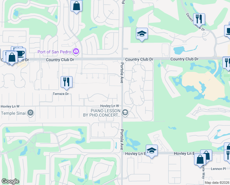 map of restaurants, bars, coffee shops, grocery stores, and more near 41531 Colada Court in Palm Desert