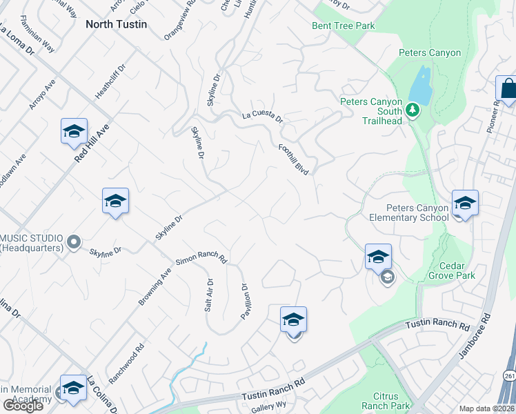 map of restaurants, bars, coffee shops, grocery stores, and more near 11632 Vista Mar in Santa Ana