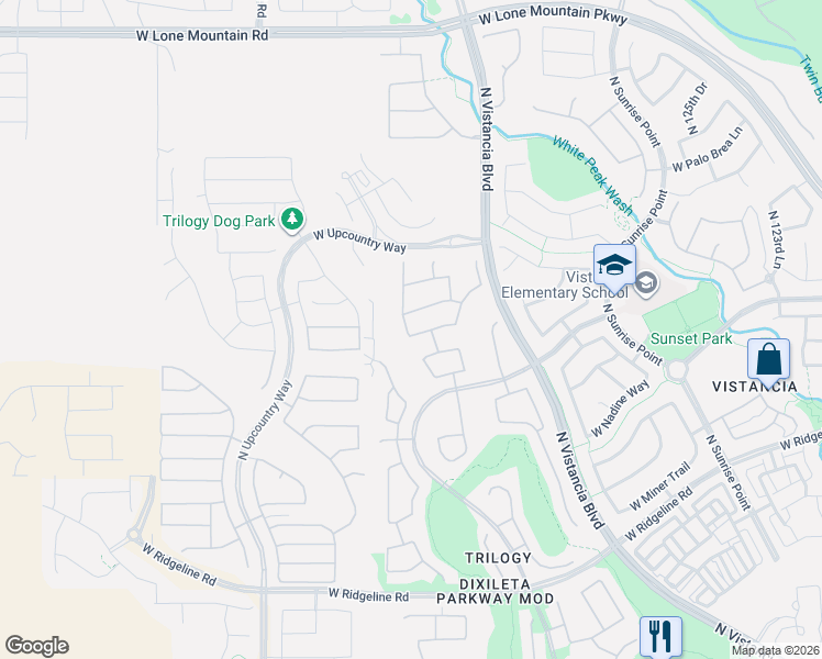 map of restaurants, bars, coffee shops, grocery stores, and more near 13017 West Eagle Ridge Lane in Peoria