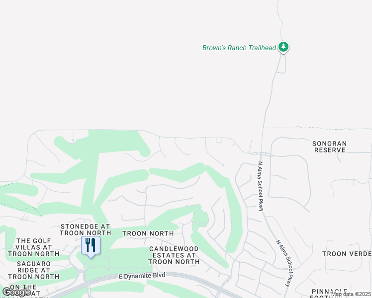 map of restaurants, bars, coffee shops, grocery stores, and more near 29599 North 106th Place in Scottsdale