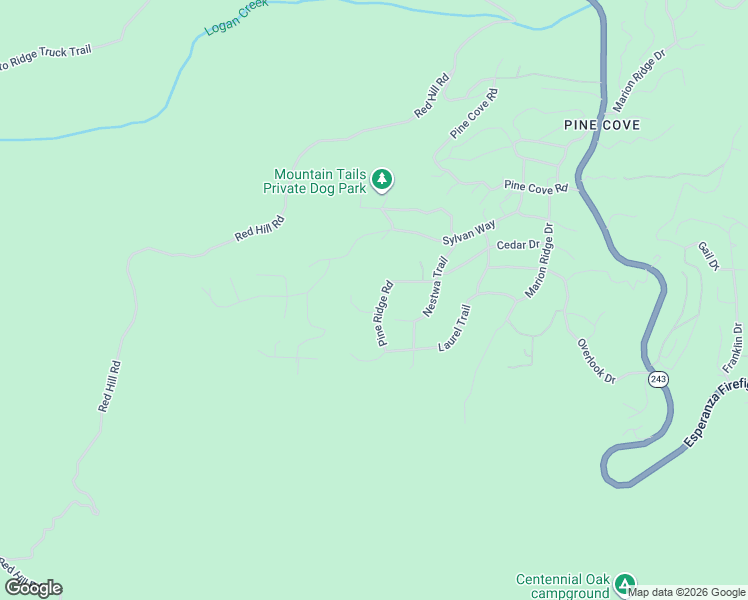 map of restaurants, bars, coffee shops, grocery stores, and more near 52402 Pine Ridge Road in Idyllwild-Pine Cove