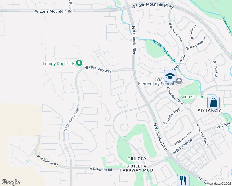 map of restaurants, bars, coffee shops, grocery stores, and more near 13017 West Eagle Ridge Lane in Peoria