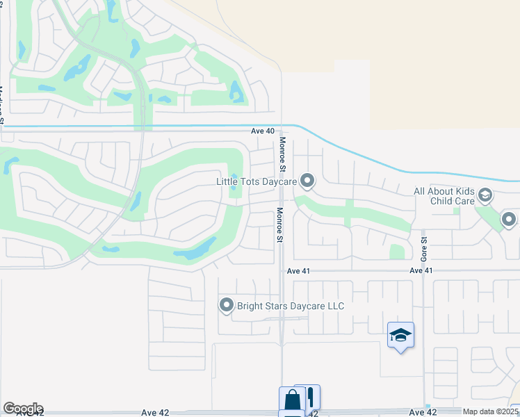 map of restaurants, bars, coffee shops, grocery stores, and more near 81952 Avenida Bienvenida in Indio